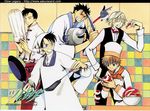  apple apple_bunny clamp doumeki_shizuka fay_d_flourite food fruit kappougi kurogane_(tsubasa_chronicle) long_sleeves male_focus multiple_boys tenugui tsubasa_chronicle watanuki_kimihiro xiaolang xxxholic 