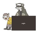  andy_(heyitscousindave) anthro april_fools canine censored clothed clothing cousin_dave duo hat heyitscousindave hoodie male male/male mammal oops raccoon simple_background tagme wolf 