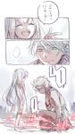  1girl aldnoah.zero asseylum_vers_allusia bad_id bad_pixiv_id bowing comic fate_(series) ichinose777 long_hair magic_circle military military_uniform parody slaine_troyard smile speech_bubble translated uniform 