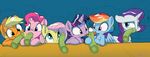 2016 applejack_(mlp) blue_eyes blue_feathers cute disembodied_penis earth_pony equine erection feathered_wings feathers fellatio female feral fluttershy_(mlp) friendship_is_magic frown green_eyes group hair horn horse inner_ear_fluff licking male mammal mistydash multicolored_hair my_little_pony oral pegasus penis penis_lick pink_hair pinkie_pie_(mlp) pony purple_eyes purple_feathers purple_hair rainbow_dash_(mlp) rainbow_hair rarity_(mlp) sex simple_background smile tongue tongue_out twilight_sparkle_(mlp) unicorn wings 