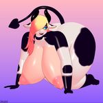  animated big_breasts big_butt blue_eyes boh bovine breasts butt eyewear female glasses gradient_background hanging_breasts horn huge_breasts huge_butt ikugo mammal nipples simple_background smile solo spade_tail succubus thick_thighs voluptuous 