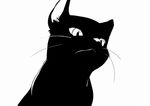  2012 black_fur cat feline fur mammal manmosu_marimo monochrome simple_background whiskers white_background 