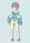  crossdressing free! hat lifting_skirt male_focus memeo_(candy_house) nanase_haruka_(free!) underwear younger 