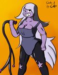  alien amethyst_(steven_universe) breasts clothing cocks-n-coffee gem_(species) not_furry simple_background smile solo steven_universe whip 