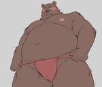  anthro bear blush clothing colored fundoshi grey_background japanese_clothing male mammal oak orchish_(pixiv) simple_background solo underwear 
