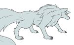  canine claws female feral fur grey_fur mammal rakkuguy scar solo velvela wolf 