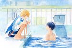  free! glasses hazuki_nagisa male_focus multiple_boys nanase_haruka_(free!) 