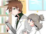  1girl labcoat odamaki_sapphire ookido_green pokemon pokemon_special 