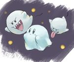  artist_request boo crossover ghost kirby kirby_(series) mishio nintendo no_humans super_mario_bros. tongue_out 