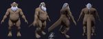  3d_(artwork) beard belly digital_media_(artwork) disney facial_hair gargoyles hudson long_beard male mature_male penis solo suce 