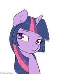  2016 alasou alpha_channel equine eyelashes female friendship_is_magic hair horn long_hair looking_at_viewer mammal multicolored_hair my_little_pony portrait pouting purple_eyes simple_background solo transparent_background twilight_sparkle_(mlp) unicorn 