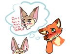  blush canine disney dontbeazombie father fennec finnick fox green_eyes mammal nick_wilde parent zootopia 