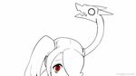  animated bare_shoulders detached_sleeves jumping leviathan_(skullgirls) ng_(kimjae737) red_eyes skull skullgirls solo squigly_(skullgirls) stitched_mouth striped_sleeves zombie 