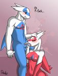  2016 anthro anthrofied balls blush breasts dialogue drako1997 duo english_text eyes_closed female hand_on_head handjob hi_res latias latios legendary_pok&eacute;mon male male/female male_penetrating navel nintendo nipples nude oral oral_penetration penetration penis pok&eacute;mon pok&eacute;morph text tongue tongue_out video_games 