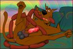  anthro anus balls bed canine dangerdoberman dog drooling erection licking male mammal penis presenting saliva sausage scooby-doo scooby-doo_(series) solo tongue tongue_out 