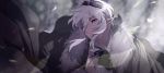  1other androgynous black_hairband braid eyes_visible_through_hair fur_trim hairband kai28 looking_at_viewer niggurath_the_ancient_tree_branch pixiv_fantasia_last_saga pointy_ears purple_eyes sidelocks silver_hair smile solo upper_body 