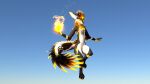 16:9 3d_(artwork) 4k absurd_res alternate_color alternate_form anthro ascended_xevian black_body digital_media_(artwork) elemental_manipulation feathers fire fire_manipulation fireball floating fur glowing hi_res huge_filesize magic magic_user male rexouium stripes white_body white_fur white_stripes widescreen xevian_(xevianlight) xevianlight yellow_body yellow_feathers yellow_fur