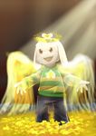  asriel_dreemurr boss_monster caprine clothing fangs goat happy long_ears mammal smile undertale video_games waverun wings wolfsoul 