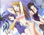  aoyama_motoko beach love_hina maehara_shinobu narusegawa_naru swimsuit 