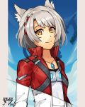 2022 4:5 absurd_res cc-by-nc-nd clothed clothing creative_commons eyebrows female grey_hair hair hi_res humanoid inner_ear_fluff mio_(xenoblade) orlek red_clothing smile solo tuft xenoblade_chronicles_3