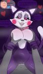 &lt;3 &lt;3_eyes 2023 4_fingers absurd_res animatronic anthro artist_name beanontoast big_breasts bodily_fluids bow_tie breast_grab breast_squish breasts brown_eyes cindy_(fnac) cowgirl_position curvy_figure dialogue digital_drawing_(artwork) digital_media_(artwork) domestic_cat duo english_text eyelashes featureless_breasts felid feline felis female fingers first_person_view five_nights_at_candy&#039;s from_front_position grope hand_on_breast hi_res hourglass_figure long_tail looking_at_viewer machine male male/female male_pov mammal motion_lines multicolored_body nude on_bottom on_top open_mouth open_smile penetration pov_eye_contact purple_background purple_body robot saliva sex simple_background small_waist smile squish tail tears tears_of_pleasure text thick_thighs two_tone_body vaginal vaginal_penetration voluptuous watermark white_body wide_hips