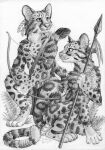 absurd_res anthro duo felid feline female hi_res kalysta_(sibeorhusky) leopardus male male/female mammal margay ocelot silentravyn vadik_(sibeorhusky)