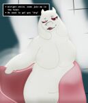 after_shower anthro belly big_breasts big_butt breasts butt female fur hi_res shower solo thighhighpaws toriel undertale_(series) wet white_body white_fur