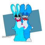 anthro bon_(twf) duo erection five_nights_at_freddy&#039;s five_nights_at_freddy&#039;s_2 hi_res hug lagomorph leporid looking_at_another male male/male mammal rabbit sammy_c-lover scottgames the_walten_files toy_bonnie_(fnaf)