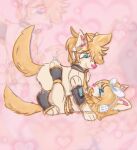 &gt;.&lt; &lt;3 absurd_res armwear blurred_background brother_(lore) brother_and_sister_(lore) clothing duo elbow_gloves female feral feral_on_feral feralized gloves guide_lines handwear hi_res incest_(lore) kagamine_len kagamine_rin klbblez legwear male male/female open_mouth paws pink_background sibling_(lore) simple_background sister_(lore) sketch smile snickering vocaloid