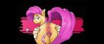 anatomically_correct anatomically_correct_genitalia animal_genitalia animal_pussy anus butt digital_media_(artwork) equid equine female female/female feral fluttershy_(mlp) friendship_is_magic fur genitals hair hasbro hi_res horse looking_at_viewer mammal my_little_pony mythological_creature mythological_equine mythology nude owlwaslie pegasus pink_hair pony pussy rear_view simple_background solo spread_pussy spreading tail widescreen wings yellow_body