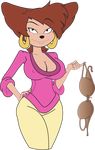  alpha_channel big_breasts bra breasts cleavage clothed clothing disney ear_piercing female fully_clothed goof_troop hi_res looking_at_viewer mature_female mother nipple_bulge parent peg_pete piercing rogerbacon sharkred02 smile solo underwear 