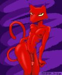 abstract_background anthro big_butt butt cartoon_network courage_the_cowardly_dog domestic_cat felid feline felis genitals katz_(courage_the_cowardly_dog) male mammal penis sandman_strange solo thick_thighs wide_hips