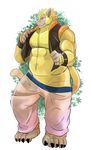  ape clothing dragon_ball dragon_ball_z fur gogeta looking_at_viewer lucasold male mammal muscular oozaru primate red_eyes smile solo 