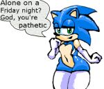 2016 alone_on_a_friday_night_(meme) anthro clothing crossgender digital_drawing_(artwork) digital_media_(artwork) english_text female gloves handwear humor insult insulting_viewer legwear meme navel open_mouth sega simple_background solo sonic_the_hedgehog sonic_the_hedgehog_(series) spazkidwatcher text thick_thighs thigh_highs white_background