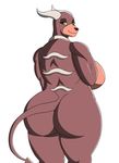  2016 anthro anthrofied big_breasts big_butt bone breasts brown_fur butt canine fan_character female fur green_eyes half-closed_eyes hannah_ignis horn houndoom huge_breasts looking_at_viewer looking_back mammal nintendo nude pok&eacute;mon pok&eacute;morph rear_view red_fur red_nose side_boob simple_background smile solo thick_thighs video_games voluptuous white_background white_horn wide_hips xehta13 