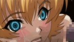  animated_gif blonde_hair blue_eyes blush censored cum cum_in_mouth cum_on_hair cum_on_tongue ejaculation facial igawa_sakura murakami_teruaki penis short_hair taimanin_asagi tears tongue tongue_out 