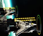  launch_pad launching macross macross_delta macross_frontier mecha n.u.n.s. nova_(datenoba) photo_background planet realistic science_fiction space space_craft variable_fighter vf-171 