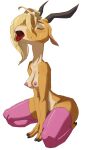 absurd_res anthro blonde_hair breasts disney eyes_closed female gazelle_(zootopia) hair hi_res nude snachsugar solo tongue zootopia