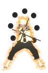  dual_wielding escrima_stick forehead_protector full_body glowing male_focus naruto simple_background solo standing symbol-shaped_pupils transparent_background uzumaki_naruto uzumaki_naruto_(rikudou_sennin_mode) 