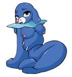 blue_skin blush breasts female jigglet mammal marine nipples pink_areola pink_nipples pinniped popplio red_nose simple_background white_background white_skin 