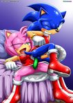  2016 amy_rose anal anal_penetration anthro balls bbmbbf clothed clothing crossdressing dildo duo erection female forced hedgehog male mammal pegging penetration penis rape sex sex_toy sonic_(series) sonic_the_hedgehog strapon 