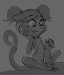  feet feral foot_fetish footjob fridge_(artist) littlest_pet_shop mammal minka_mark monkey monochrome penis pigtails primate sketch 