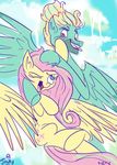  2016 brother brother_and_sister duo equine female fluttershy_(mlp) friendship_is_magic jowybean male mammal my_little_pony pegasus sibling sister wings zephyr_breeze_(mlp) 