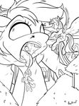  2016 applejack_(mlp) black_and_white cutie_mark earth_pony equine feathered_wings feathers female feral flying friendship_is_magic group hair hi_res hooves horn horse long_hair macro mammal monochrome my_little_pony open_mouth outside pony ponythroat rainbow_dash_(mlp) rope saliva tongue tongue_out twilight_sparkle_(mlp) underhoof vore winged_unicorn wings 
