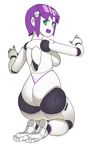  android ass breasts feet green_hair kyle_(kairunoburogu) purple_hair robot soles toes 