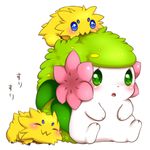  aimi ambiguous_gender blush feral group joltik legendary_pok&eacute;mon nintendo pok&eacute;mon shaymin simple_background video_games 