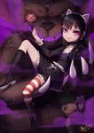  alternate_hair_length alternate_hairstyle annie_hastur bear black_hair button_eyes kyuri_tizu league_of_legends long_hair purple_eyes short_hair solo stuffed_animal stuffed_toy teddy_bear tibbers 