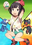  character_request child e10 female_protagonist_(pokemon_sm) looking_at_viewer nintendo open_mouth pokemon shiny_hair tongue 