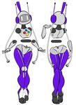  2016 butt elpatrixf female floating_limbs machine robot simple_background standing white_background 