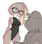  big_breasts breasts buckteeth clothing daughter disney duo eyewear father female fur glasses grey_fur judy_hopps lagomorph long_ears male mammal parent rabbit sirdooblie stu_hopps swimsuit teeth zootopia 